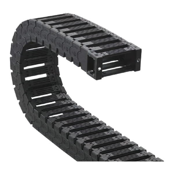 Cable-channel JY25Q.1.50W150 (25×50 mm, l: 1000 mm, r: 150 mm) - Hochwertige Kabelschleppketten und flexible Kühlmittelschläuche von JFLO für industrielle Maschinen und Automatisierung. Langlebig, effizient und für präzise Anwendungen in CNC-Maschinen und Produktionslinien entwickelt.