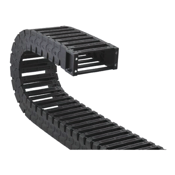Cable-channel JY45Q.1.100W150 (45×100 mm, l: 1000 mm, r: 150 mm) - Hochwertige Kabelschleppketten und flexible Kühlmittelschläuche von JFLO für industrielle Maschinen und Automatisierung. Langlebig, effizient und für präzise Anwendungen in CNC-Maschinen und Produktionslinien entwickelt.