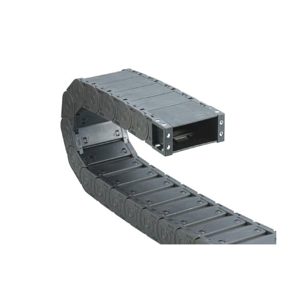 Cable-channel JN25F.1.38W100 (25×38 mm, l: 1000 mm, r: 100 mm) - Hochwertige Kabelschleppketten und flexible Kühlmittelschläuche von JFLO für industrielle Maschinen und Automatisierung. Langlebig, effizient und für präzise Anwendungen in CNC-Maschinen und Produktionslinien entwickelt.