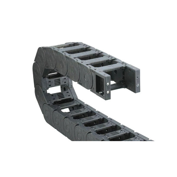 Jn65Q.1.100W350 cable channel (65×100 mm, l: 1000 mm, r: 350 mm) - Hochwertige Kabelschleppketten und flexible Kühlmittelschläuche von JFLO für industrielle Maschinen und Automatisierung. Langlebig, effizient und für präzise Anwendungen in CNC-Maschinen und Produktionslinien entwickelt.