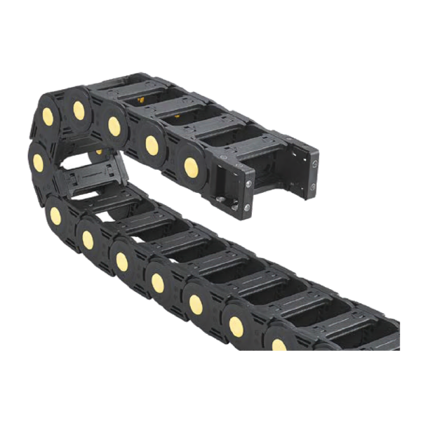 JEZ35Q cable channel. 2.250S150 (35×250 mm, l: 1000 mm, r: 150 mm) - Hochwertige Kabelschleppketten und flexible Kühlmittelschläuche von JFLO für industrielle Maschinen und Automatisierung. Langlebig, effizient und für präzise Anwendungen in CNC-Maschinen und Produktionslinien entwickelt.
