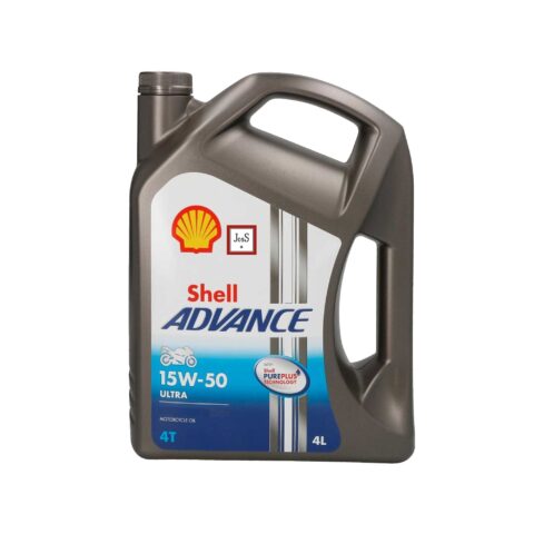 Shell Advance 4T AX7 15W-50 is a synthetic technology four-stroke motorcycle engine oil enhanced with R.C.E. Technology, offering improved oil stability, clutch control, and ride comfort for high-performance motorcycles and smaller motorbikes alike.