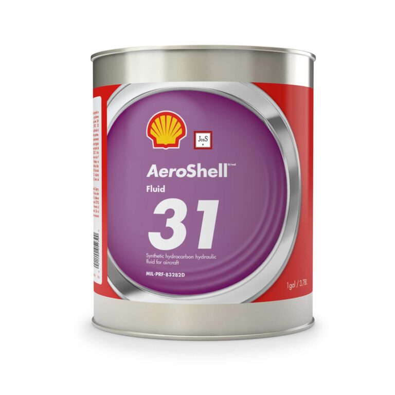 AeroShell Fluid 31 is a synthetic hydrocarbon-based aircraft hydraulic fluid formulated for improved fire resistance, excellent low-temperature properties, and exceptional oxidation and thermal stability.