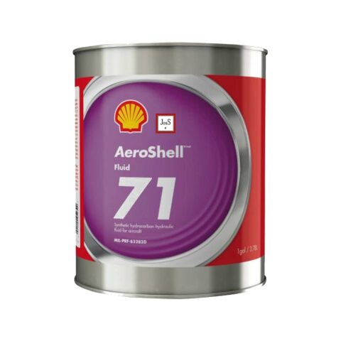 AeroShell Fluid 71 is a preservative-grade mineral hydraulic fluid designed for aircraft systems, offering enhanced corrosion protection, oxidation stability, and compatibility with MIL-spec aviation hydraulic components.