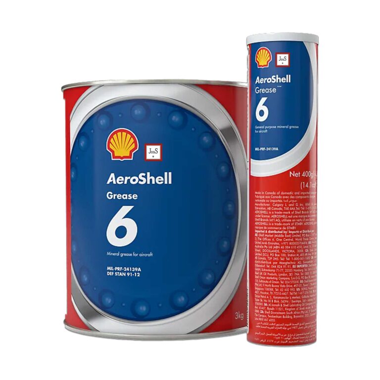 AeroShell Grease 6 is a general-purpose mineral grease formulated with clay thickener for use in aircraft bearings and gearboxes across a wide temperature range, offering corrosion resistance and oxidation stability.