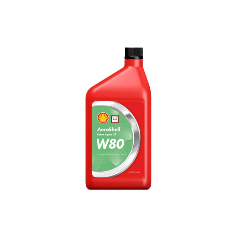 AeroShell Oil W 80 is a mineral-based ashless dispersant SAE 40 aviation oil formulated to deliver high stability, engine cleanliness, and wear protection in certified four-stroke aircraft piston engines.