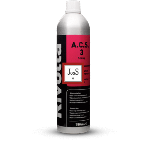 RIVOLTA A.C.S. 3 Spray is a high-performance, residue-free rapid cleaner designed for efficient degreasing and cleaning of metallic surfaces, including brakes and clutches.