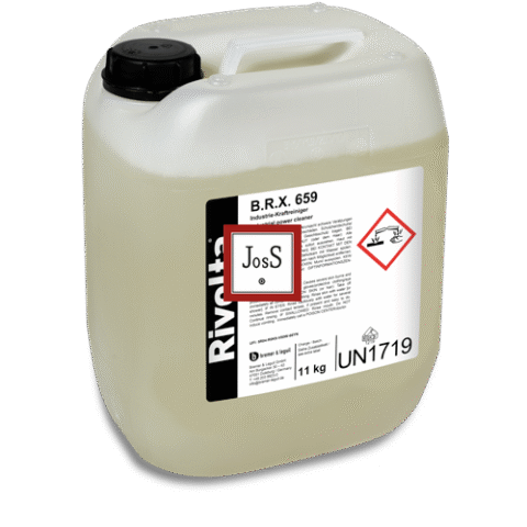 A low-foaming, solvent-free industrial cleaner designed for effective removal of heavy contamination from metals, plastics, and lacquered surfaces.