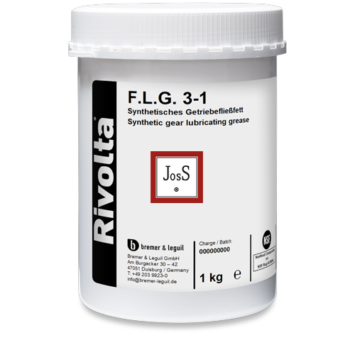 RIVOLTA F.L.G. 3-1 is a fully synthetic, high-performance grease for long-term lubrication of chains, bearings, and guides operating under high loads and elevated temperatures.