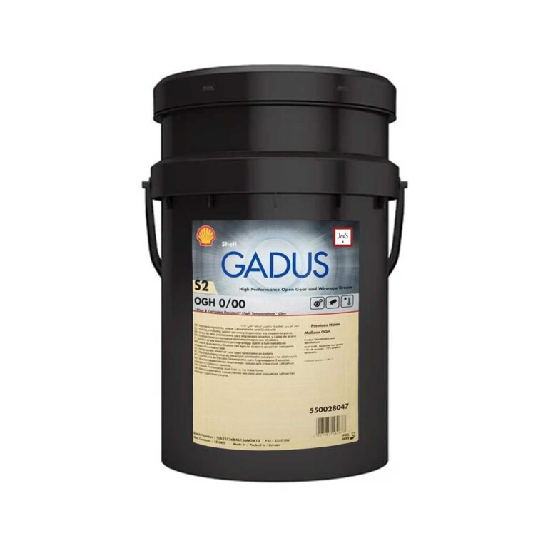 Shell Gadus S2 OGH 0/00 is a high-performance, graphite-containing open gear and wire rope grease engineered for high-temperature rotary kiln gears and severe-duty applications.