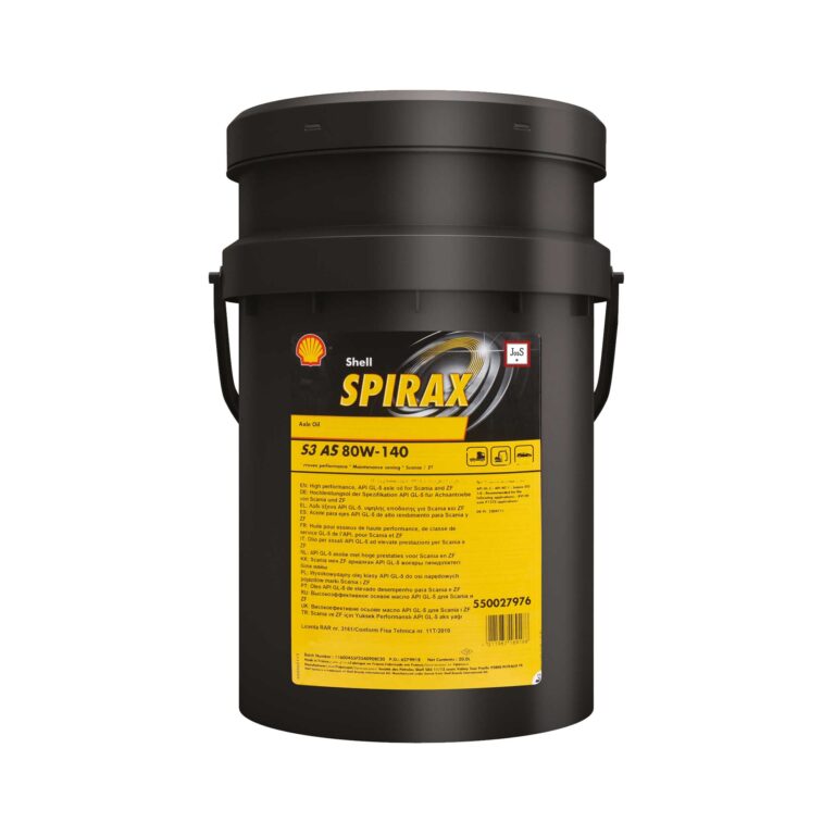 Shell Spirax S3 AS 80W-140 is a high-performance GL-5 axle oil, specifically developed for heavy-duty axles and transmissions under severe operating conditions, offering excellent oxidation stability, wear protection, and extended drain capability.