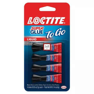 LOCTITE® Super Glue To-Go Liquid Tubes provide quick, high-strength bonds in a convenient, portable format, delivering fast-setting, clear repairs on a wide variety of materials.
