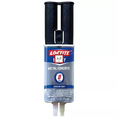 LOCTITE® Epoxy Metal & Concrete is a two-part, industrial-grade epoxy adhesive designed for high-strength bonding, repairing, and rebuilding of metal, concrete, stone, and other rigid materials.