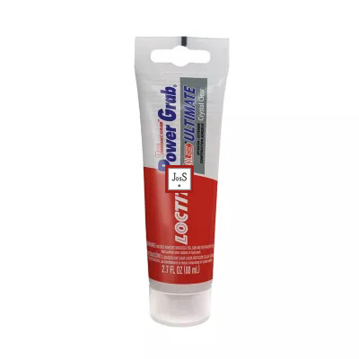 LOCTITE® Power Grab Ultimate Crystal Clear is a 100% transparent, all-weather construction adhesive that delivers instant grab and durable bonding for a wide range of materials, indoors or outdoors.