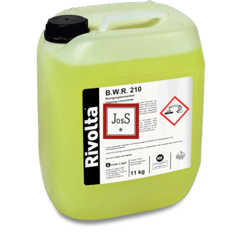 RIVOLTA B.W.R. 210 is a high-performance, silicone- and silicate-free cleaning concentrate designed for universal industrial use, including in food, feed, and pharmaceutical environments.