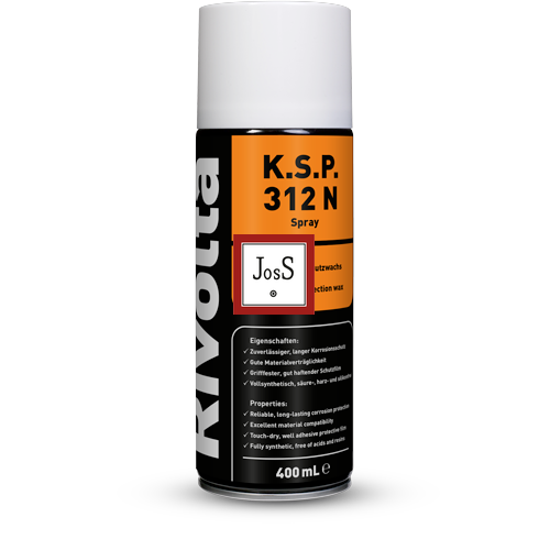 RIVOLTA K.S.P. 312 N Spray is a corrosion-inhibiting wax aerosol designed for long-term protection of metallic surfaces, machinery, and tools under outdoor and fluctuating climatic conditions.