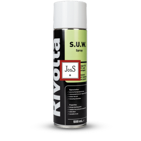 RIVOLTA S.U.W. Spray is a residue-free, mild-smelling industrial cleaner specifically developed for cleaning wind power stations and industrial machinery.