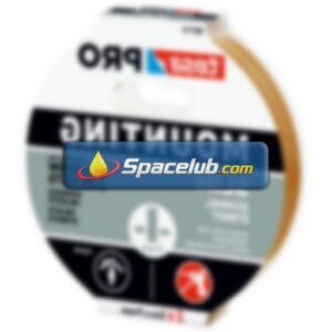 Tesa 66714 White Double Sided Tape, 0.001mm Thick, PE Foam Backing, 9mm x 5m
