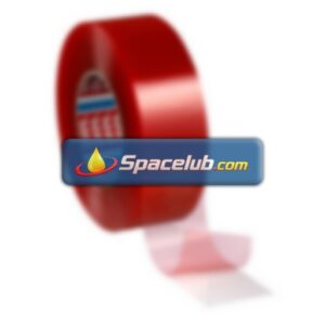 Tesa 04965-00014-00 Transparent Double Sided Plastic Tape, 0.205mm Thick, 11,8 N/cm, PET Backing, 50mm x 50m