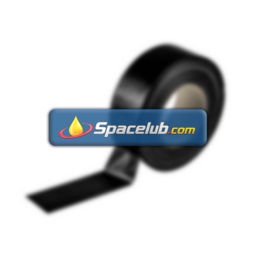 RS PRO Duct Tape, 50m x 50mm, Black, Gloss Finish