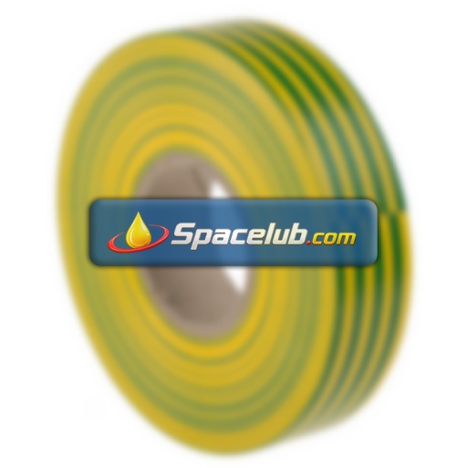 RS PRO Green, Yellow PVC Electrical Tape, 19mm x 33m