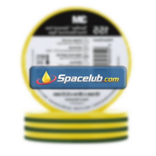 3M Temflex 155 Green, Yellow Vinyl Electrical Tape, 19mm x 20m