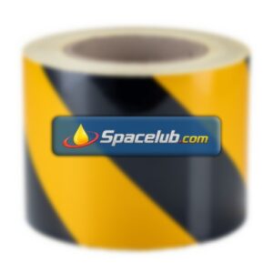 RS PRO Black/Yellow Reflective Tape 100mm x 25m