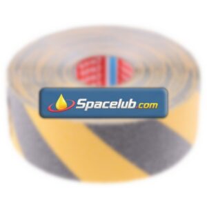 Tesa 60951 Black/Yellow PVC Film 15m Anti-slip Hazard Tape, 0.81mm Thickness