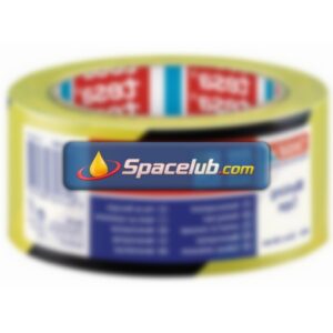 Tesa 60760 Black, Yellow Soft PVC 33m Hazard Tape, 0.15mm Thickness