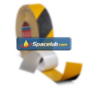 Tesa 60954 Black, Yellow PVC Film 18m Adhesive Anti-slip Tape, 1.365mm Thickness
