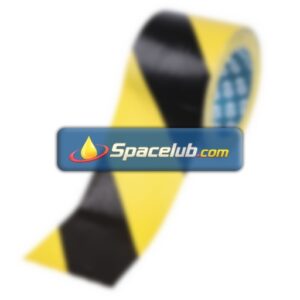 Advance Tapes AT8 Black/Yellow PVC 33m Hazard Tape, 0.14mm Thickness