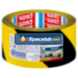 Tesa BNR 58130 Black, Yellow PVC 66m Hazard Tape, 0mm Thickness