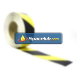 RS PRO Black/Yellow Polyethylene 18.3m Hazard Tape, 1.05mm Thickness